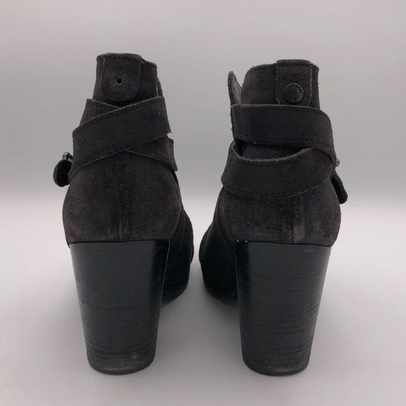 Rag & Bone Harrow Suede Block Heel Ankle Boots Booties size 38/8 - Picture 7 of 13